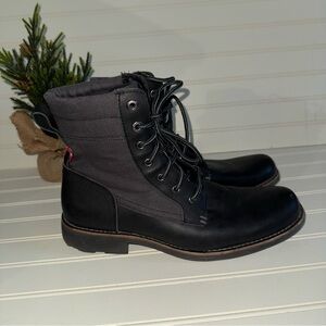Levis Jax 516571-24A Mens Black Leather Lace Up Casual Dress Boots